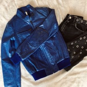 Truth And Pride Leather Bomber Jacket